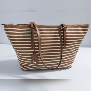 Radley London Women's Leather Striped Tote Bag. Pre-owned. Great Condition.
